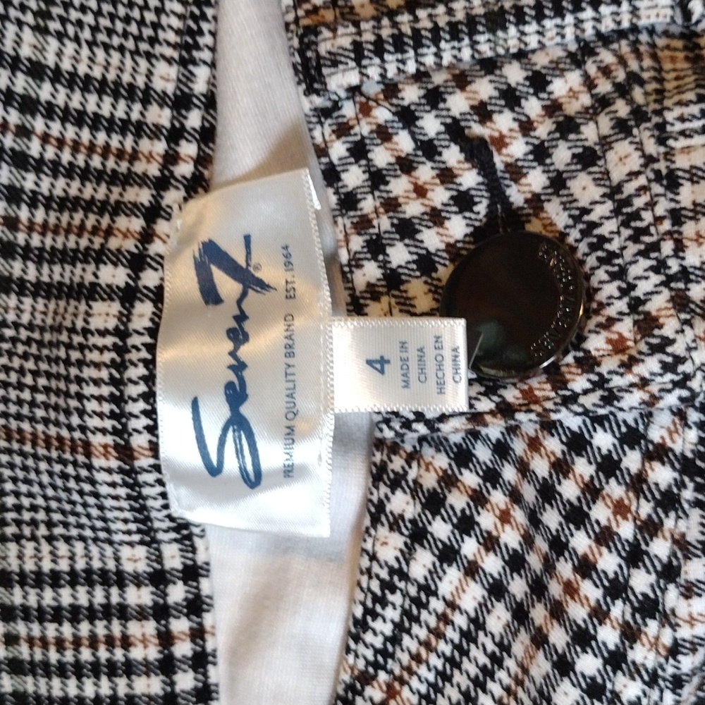 $5 Deal Seven7 plaid skinny pant - Picture 4 of 5